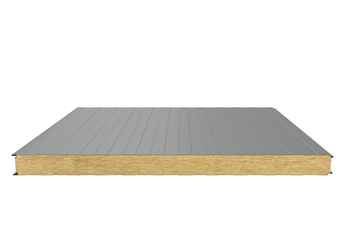 Стеновая сэндвич-панель (минеральная вата) 80 мм х 1190 мм (Трапеция)