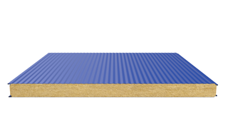 Стеновая сэндвич-панель (минеральная вата) 80 мм х 1000 мм (Волна)